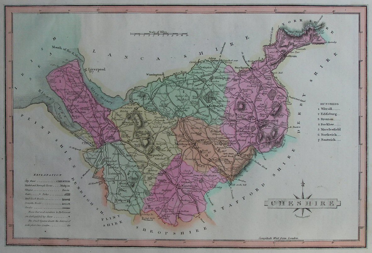 Map of Cheshire - Wallis